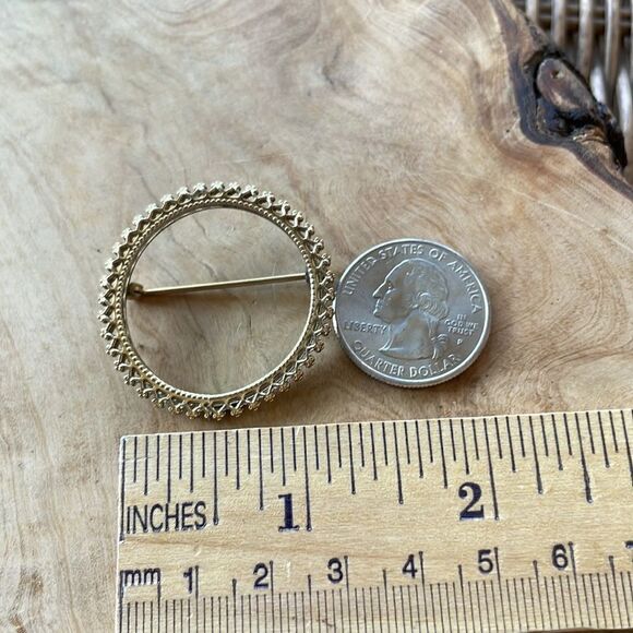 Vintage 14K GF Brooch with Stones - Picture 2 of 4